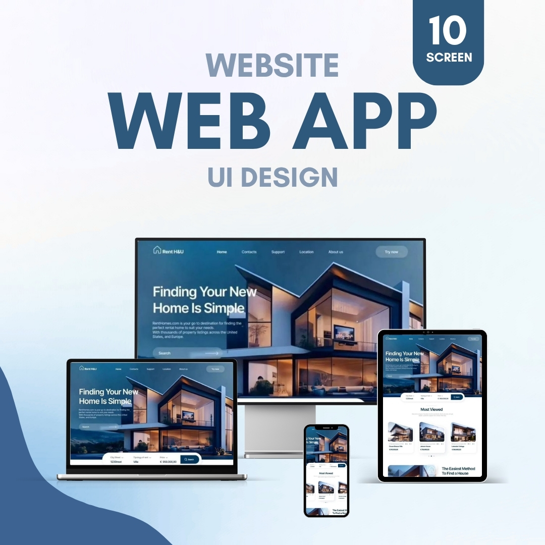 Web App UI Design (10 Screens)
