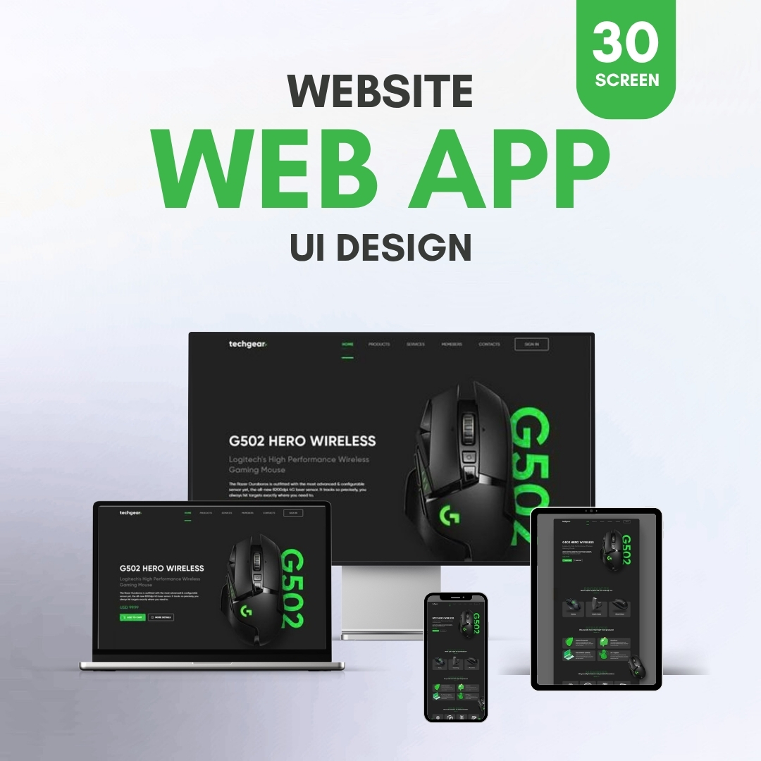 Web App UI Design (30 Screens)