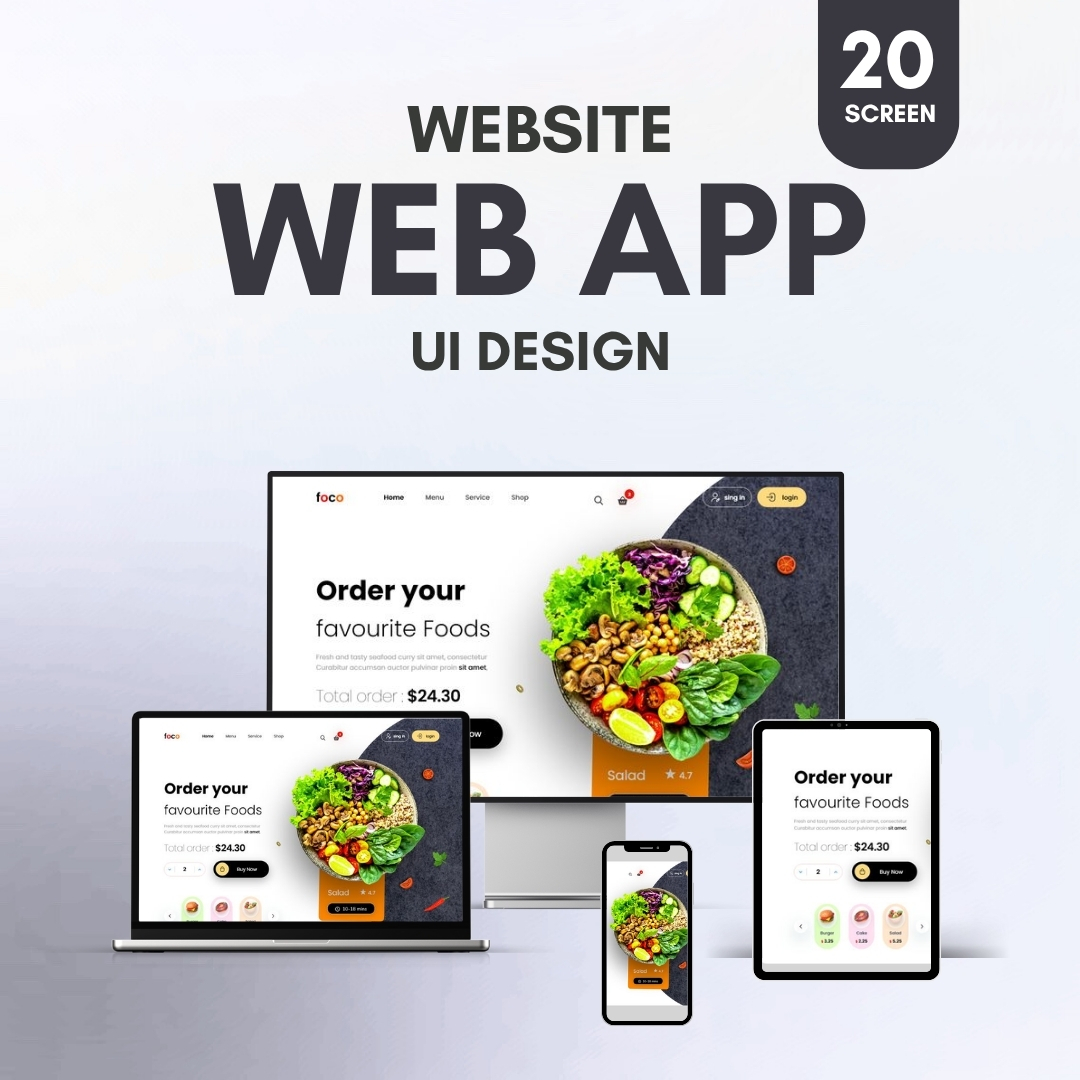 Web App UI Design (20 Screens)