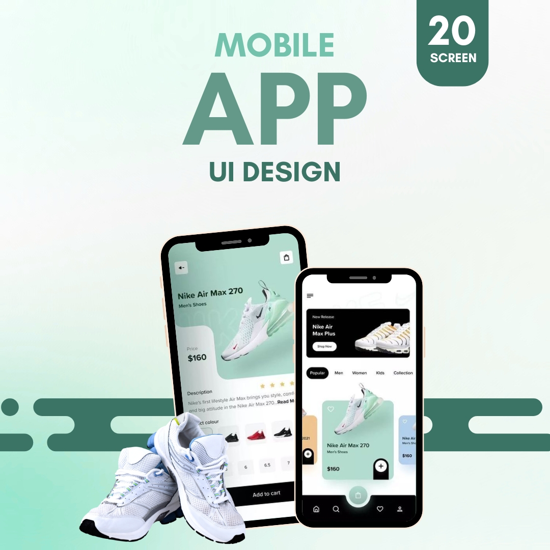 Mobile App UI Design (20 Screens)