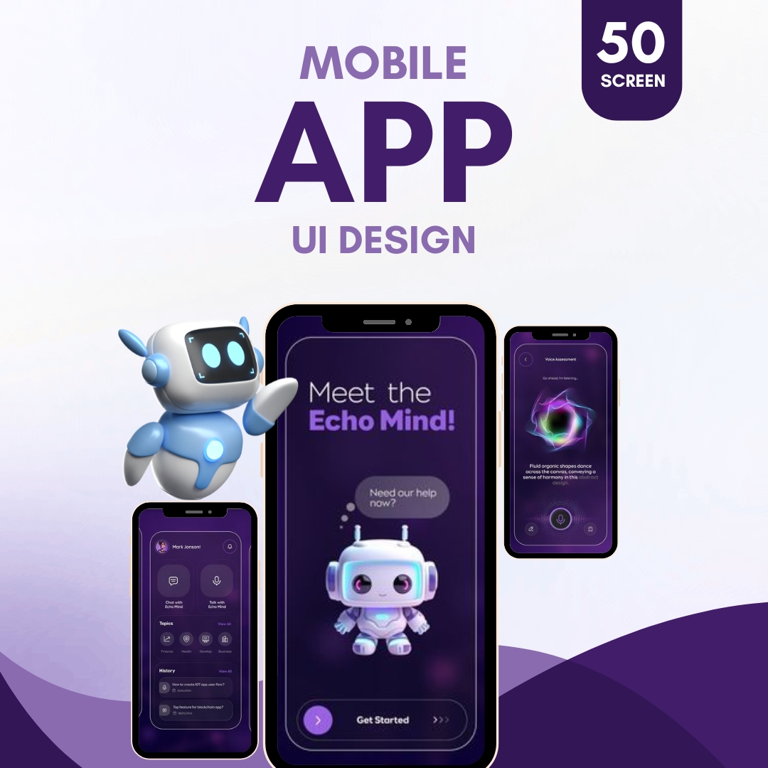 Mobile App UI Design (50 Screens)
