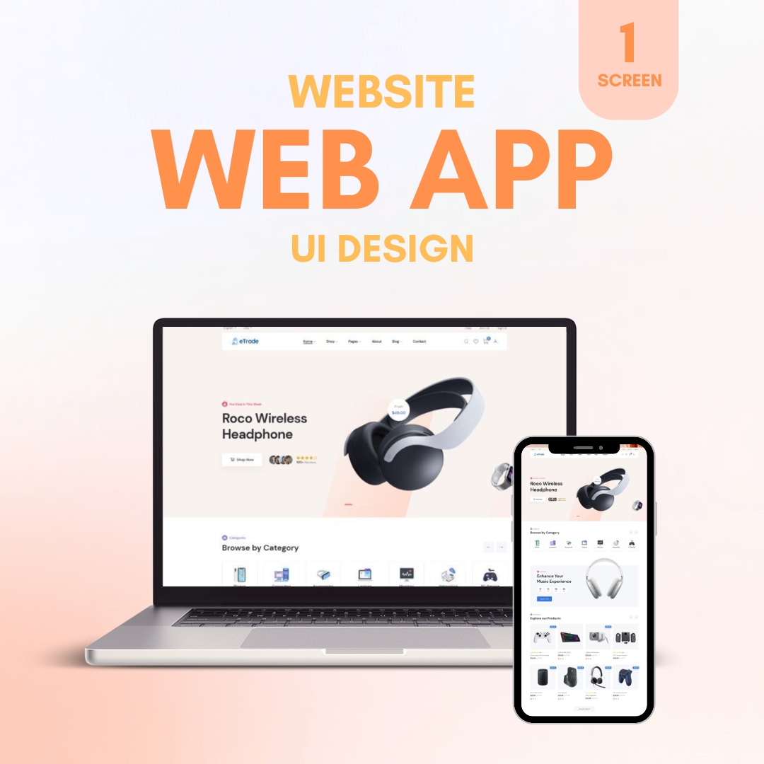 Web App UI Design (1 Screen)